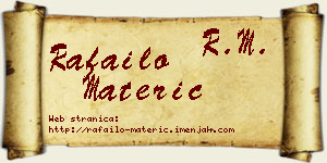 Rafailo Materić vizit kartica
